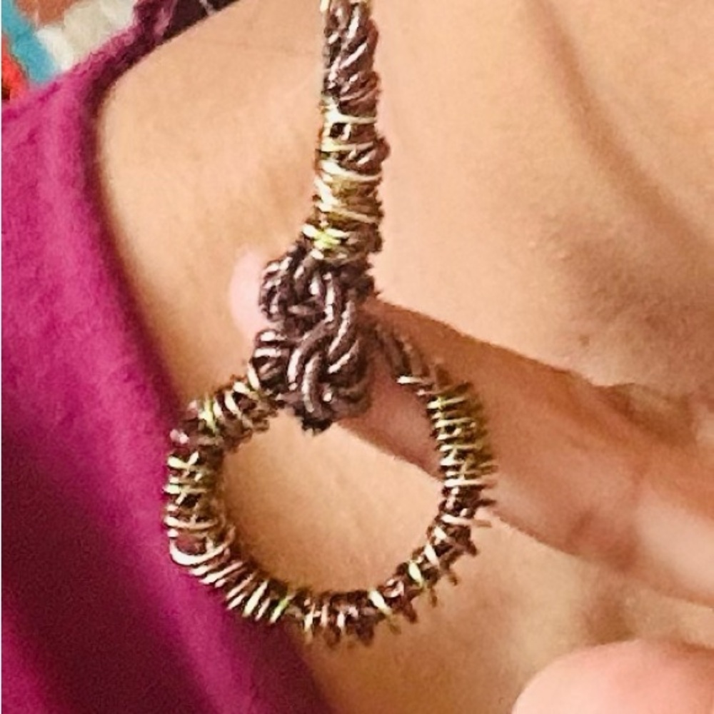 Handmade earrings wire & cord